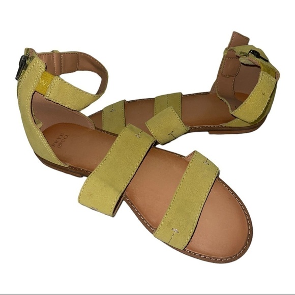 NEW FRYE Evie 2 Band Leather Sandals Lime Size 10M - Picture 4 of 10